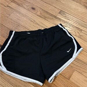 Nike Black and White Athletic Shorts Lightweight Design